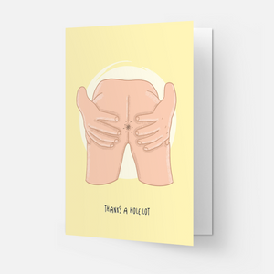 Thanks hole lot greeting card