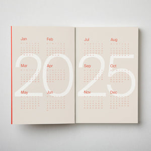 2025 CORAL PLANNER DIARY calendar page