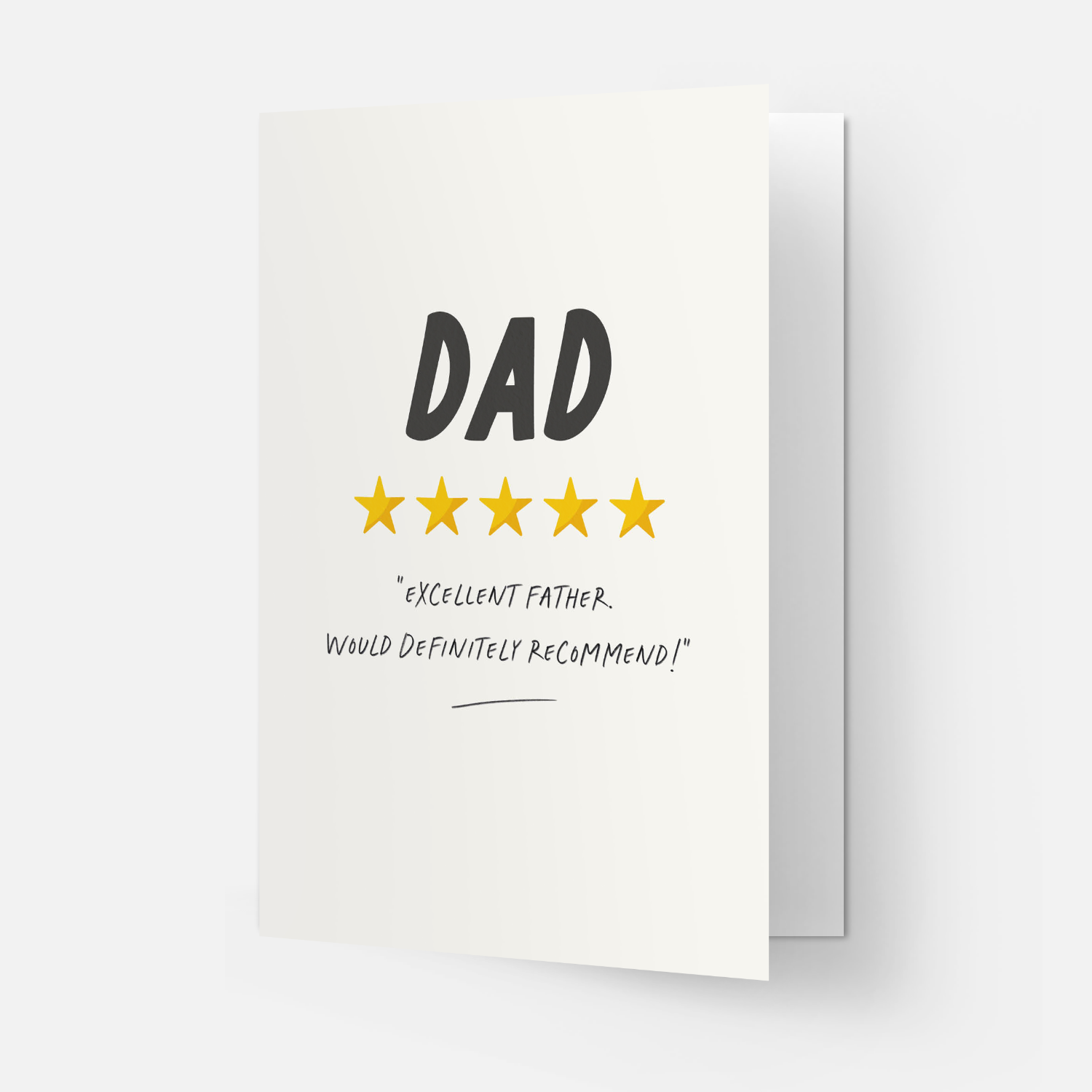 Dad Review | Father's Card