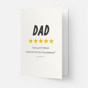 Dad Review | Father's Card