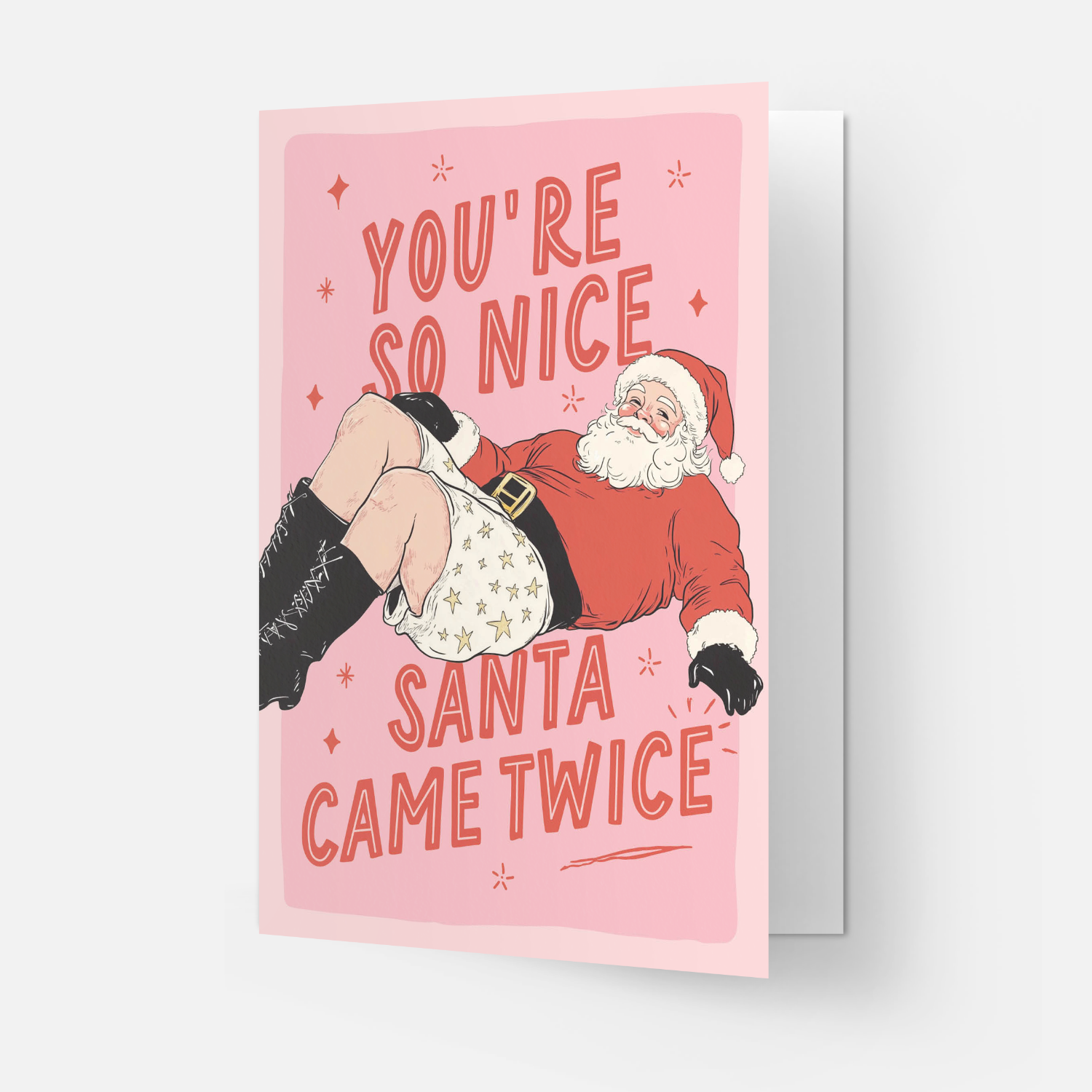 Santa Came Twice | Christmas Card