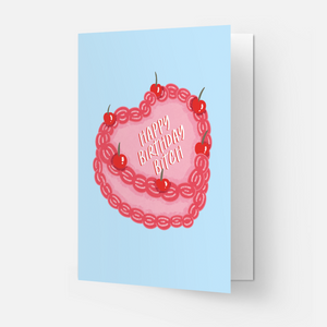 Birthday Bitch Cake Greeting Card