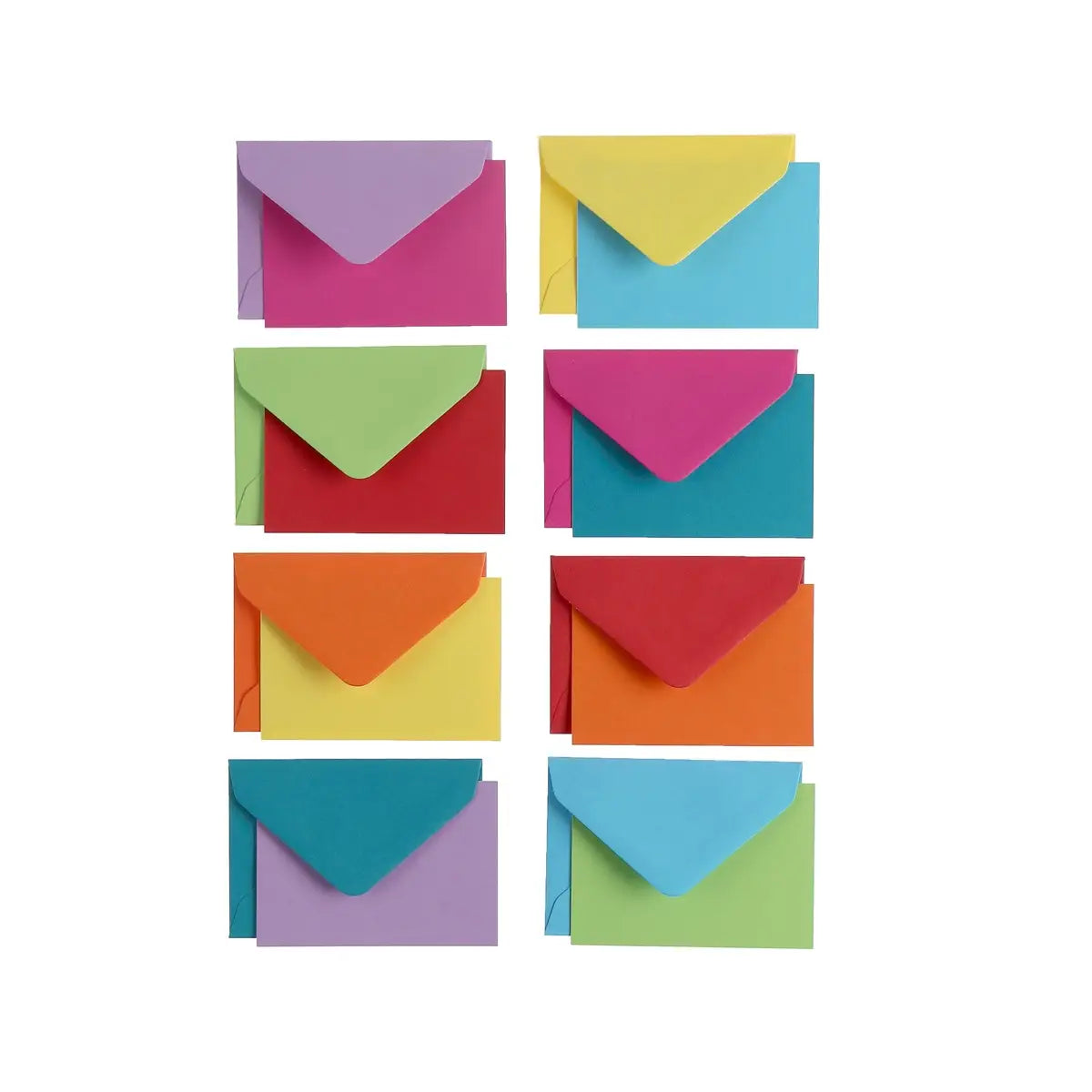 cards and envelopes set in mixed colours