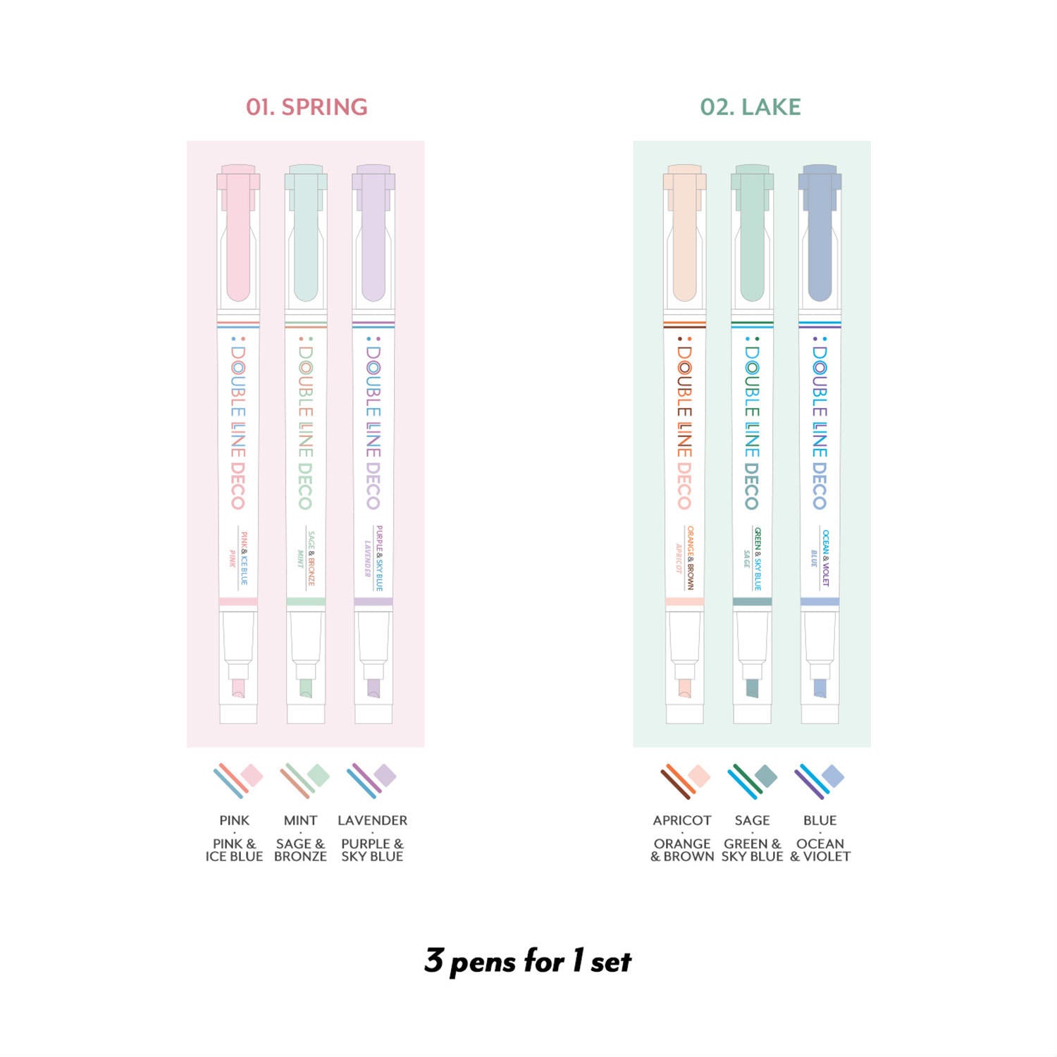 Double line deco pen | Spring