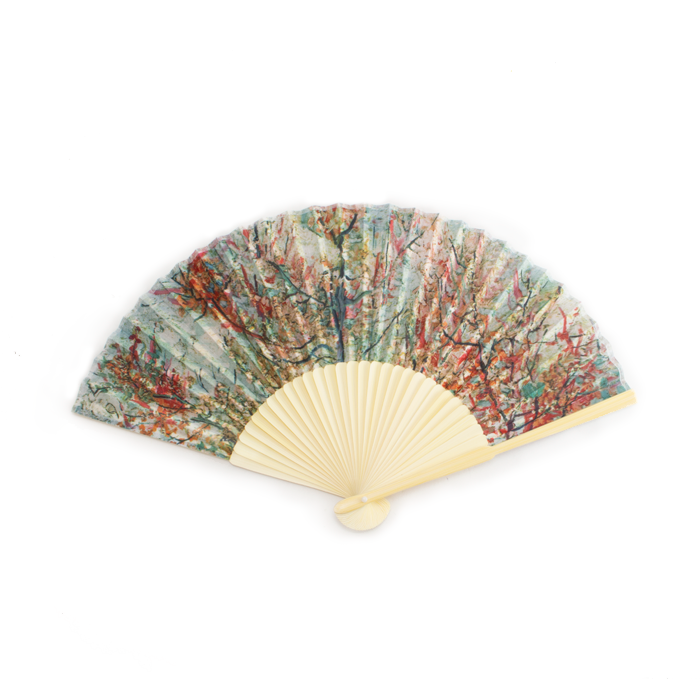 Pink peach blossom | Van Gogh | Hand Fan