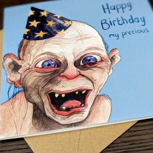 Gollum Birthday Card