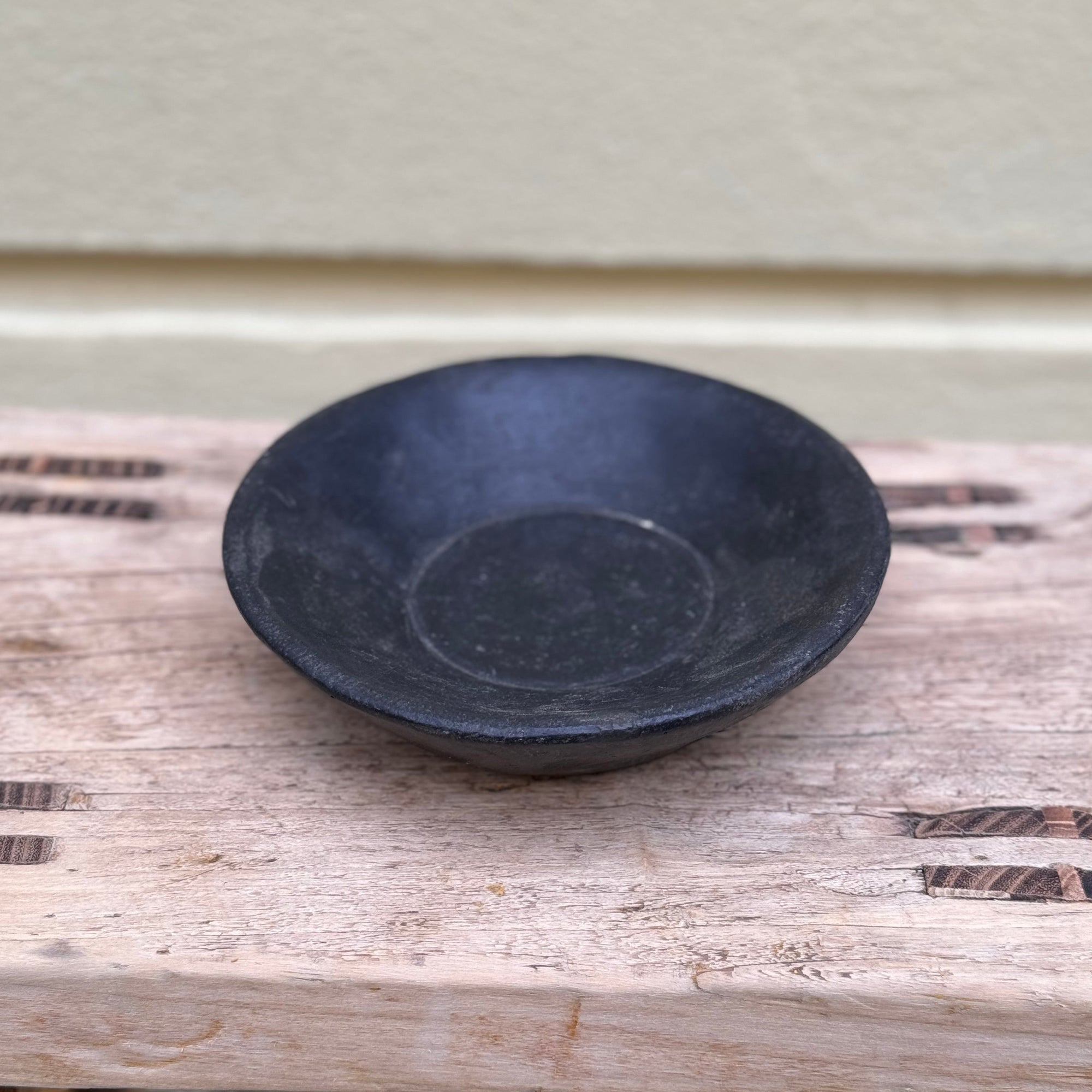Vintage Black Marble Plate