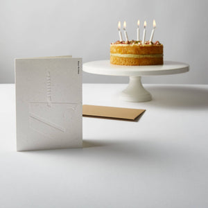 BIRTHDAY WISHES CARD next to birthday cake