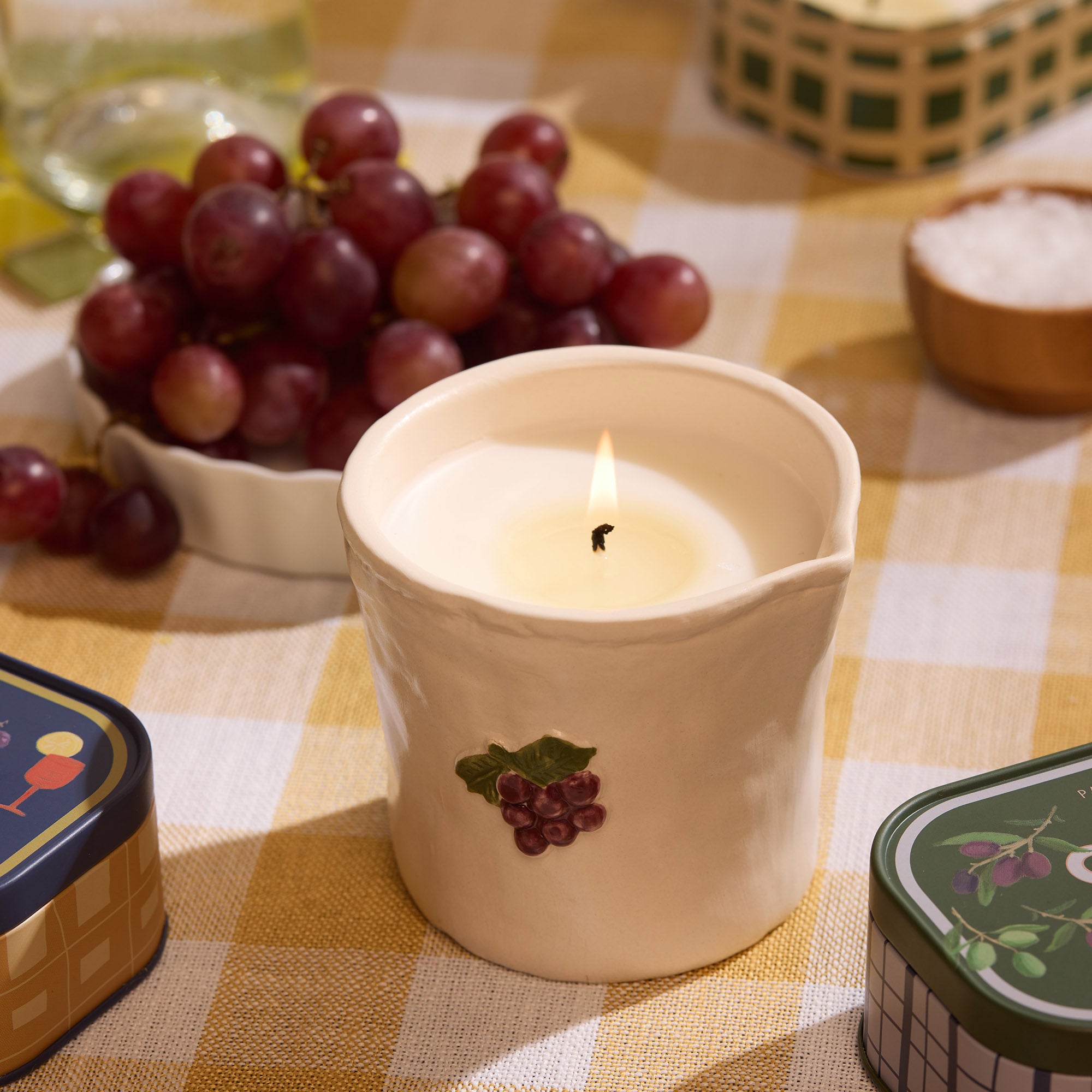 Bistro Ceramic Candle | Bordeaux Grape