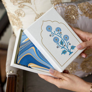 Boxed Artisan Notecard Set | Sandook Sapphire