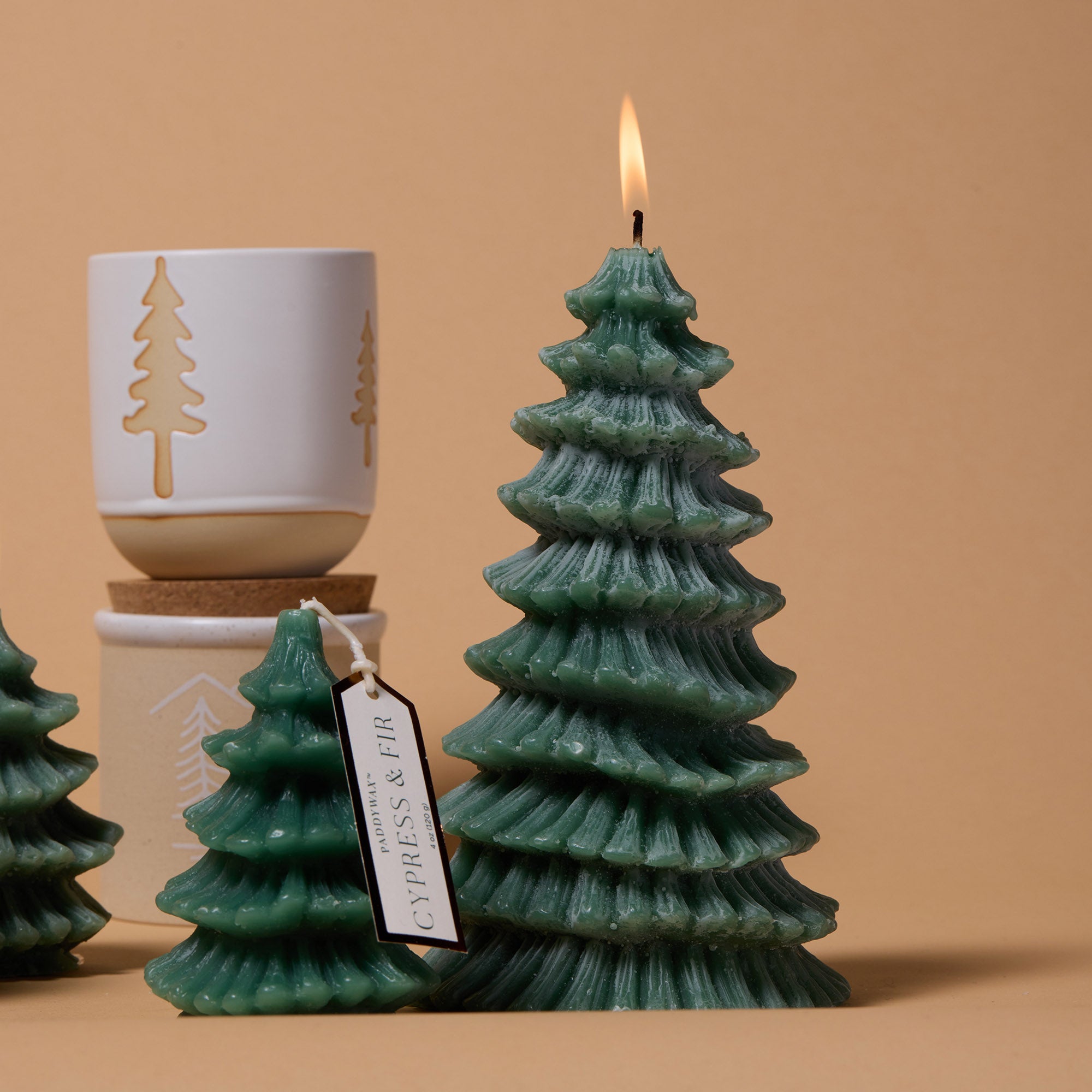 Cypress & Fir Tree Totem Candle | Tall