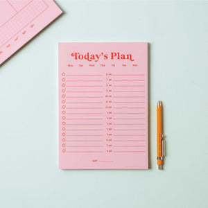 Daily Planner Pad A5 | Pink & Red