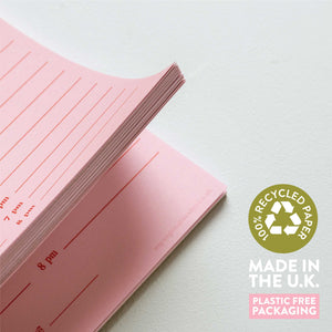 Daily Planner Pad A5 | Pink & Red