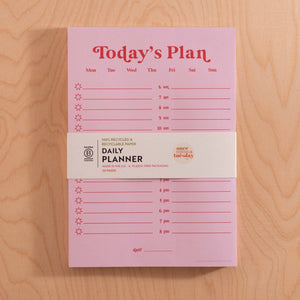 Daily Planner Pad A5 | Pink & Red