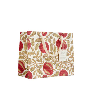 Hand Block Printed Gift Bags Medium | Scarlet