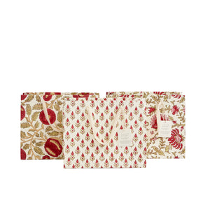 Hand Block Printed Gift Bags Medium | Scarlet