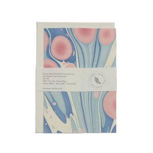 Hand Marbled Greeting Card | Cosmos Hydrangea