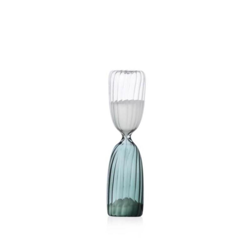 Hourglass Clear/Dark Green