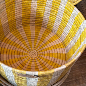 Storage Basket | Yellow Stripes
