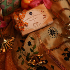 incense cones with brass holder by doing goods on fabric