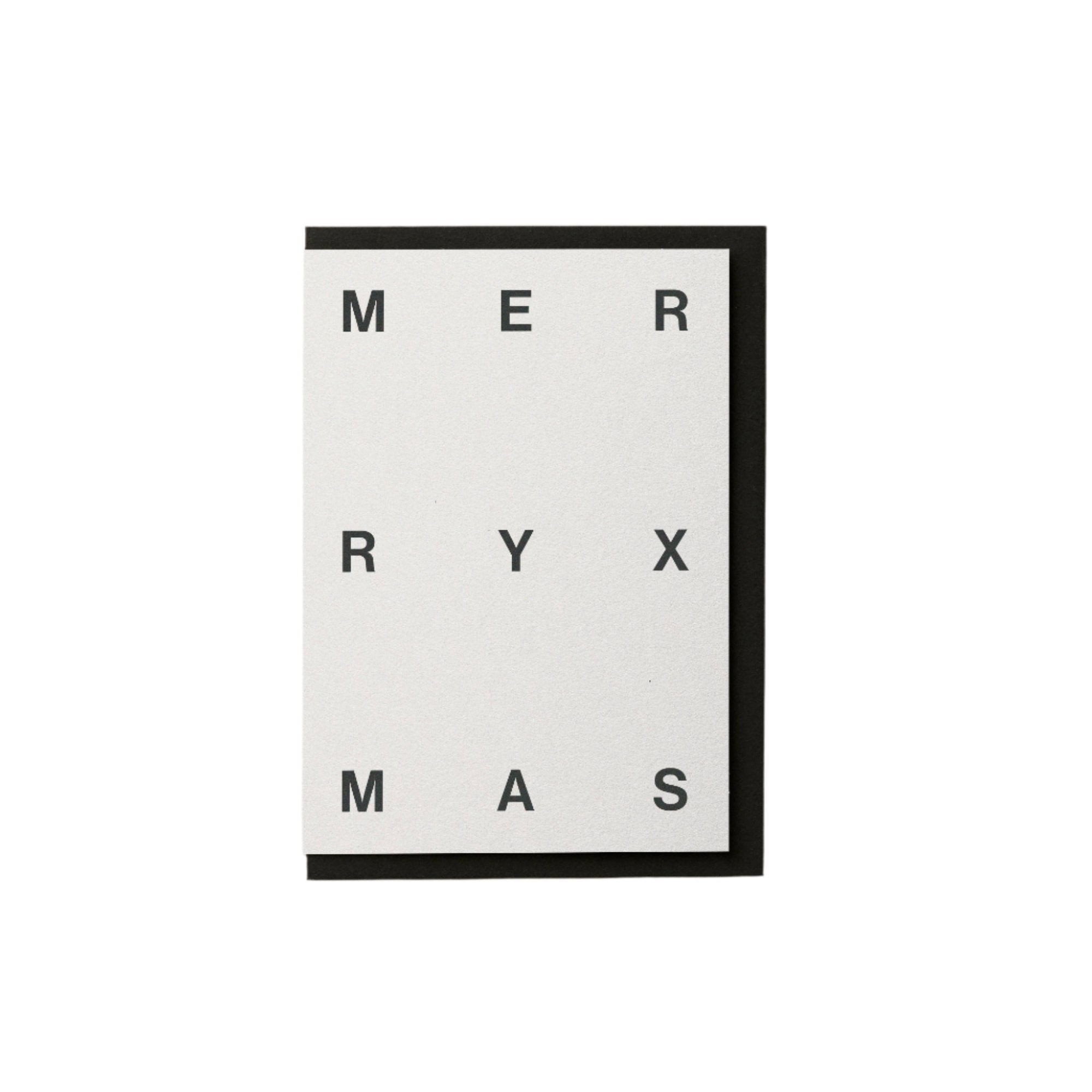 'MERRY XMAS' EMBOSSED MONOCHROME | CHRISTMAS CARD