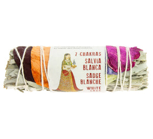 7 Chakra White Sage Smudging Bundle