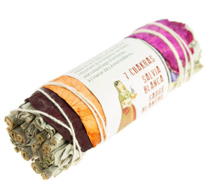 7 Chakra White Sage Smudging Bundle