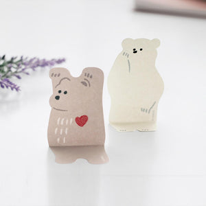 Sticky Note Animal | Brown Bear and white bear