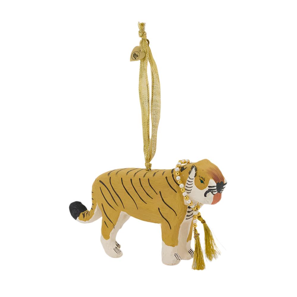 tinsel tiger ornament for xmas by doing goods