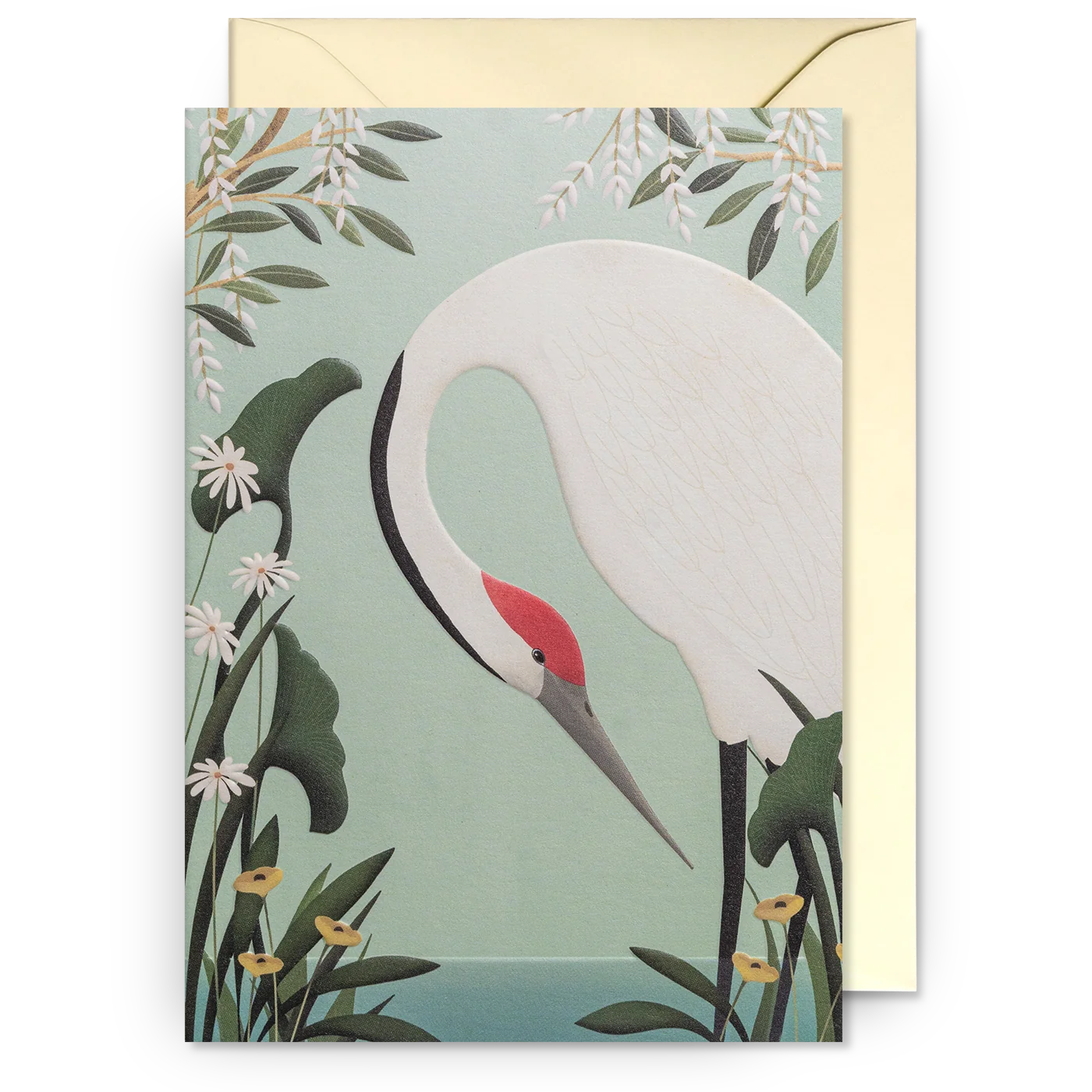 White Crane | Carrie May | Greeting Card