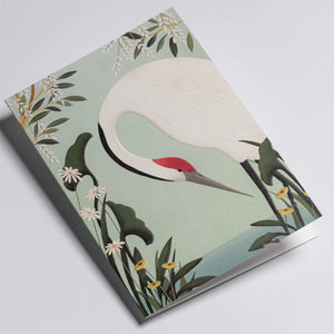 White Crane | Carrie May | Greeting Card