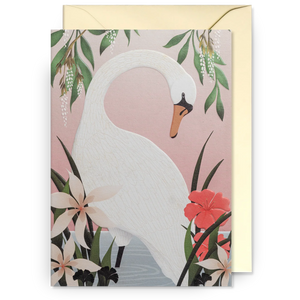 White Swan | Carrie May | Greeting Card