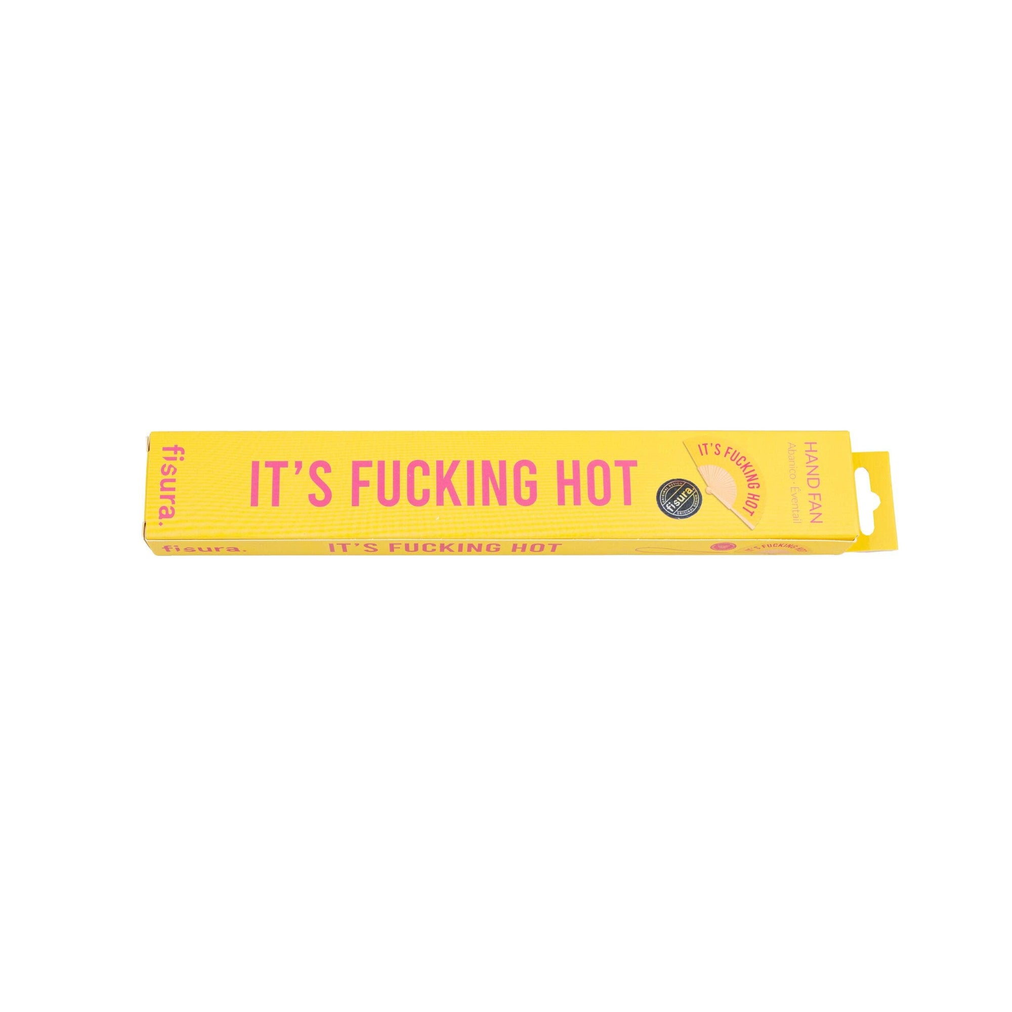 “Fucking Hot” yellow and pink fan.