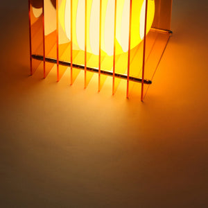 lop small square table lamp in orange