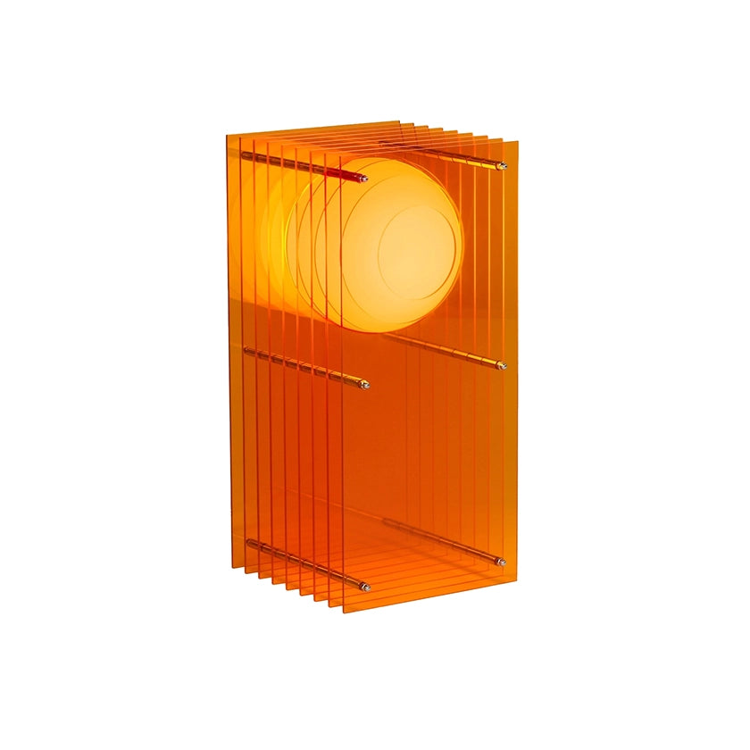 lop small rectangle table lamp in orange