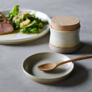 ceramic canister on dinner table