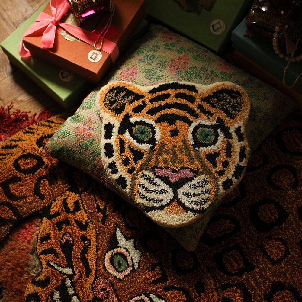 cloudy tiger wool rug by doing goods