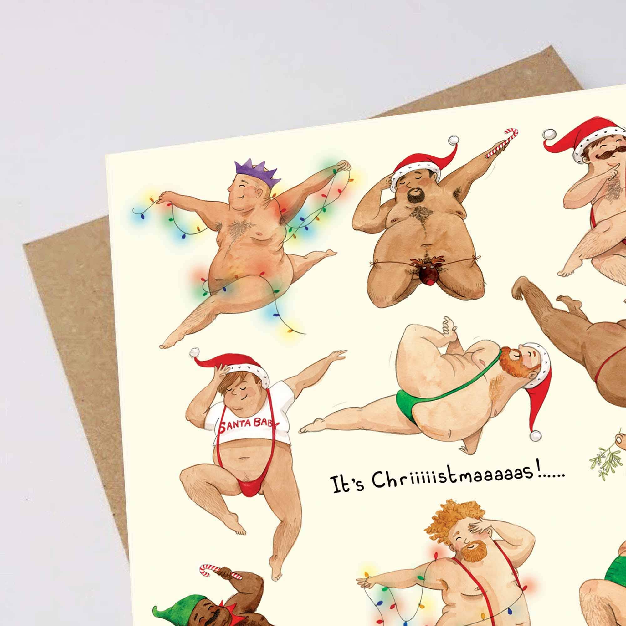 Dancing men xmas card