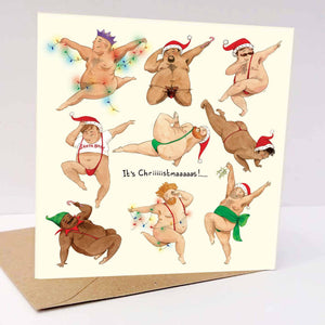 Dancing men xmas card