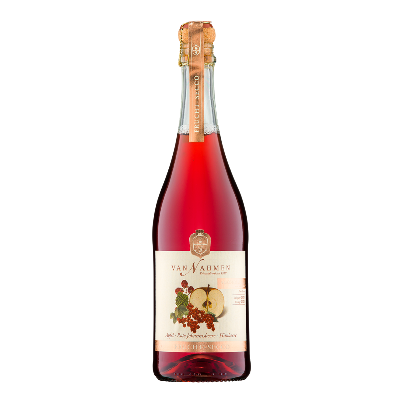  apfel himbeere johannisbeere frucht-secco sparkling fruit drink by vannahmen