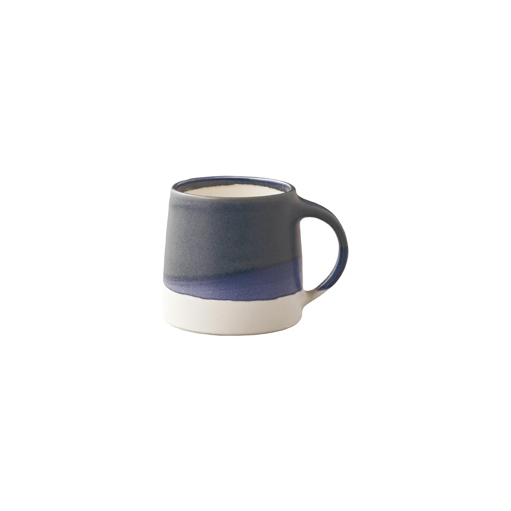 kinto ceramic coffee mug in blue grey