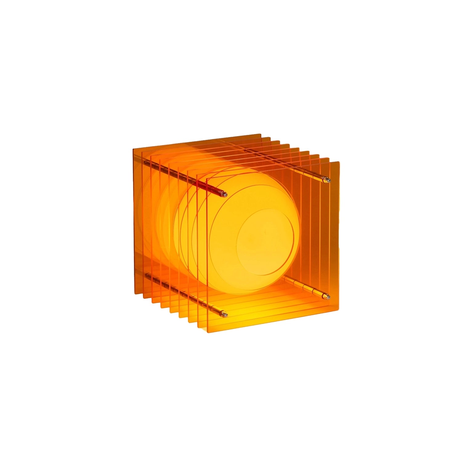 lop small square table lamp in orange