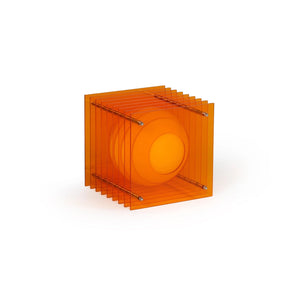 lop small square table lamp in orange