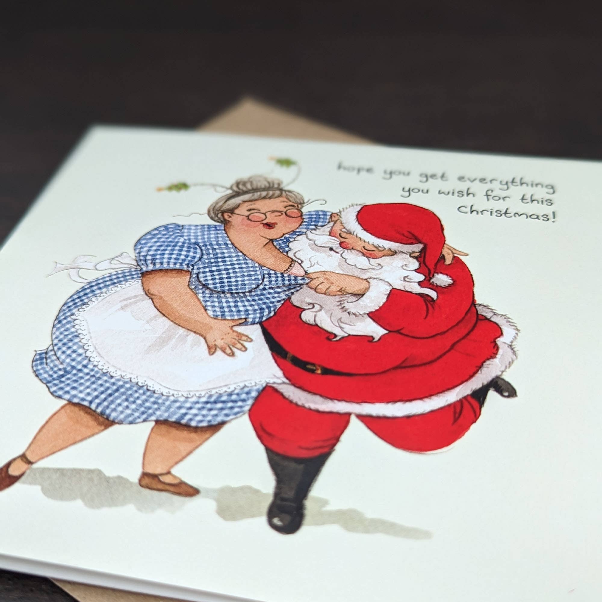 naughty santa xmas card