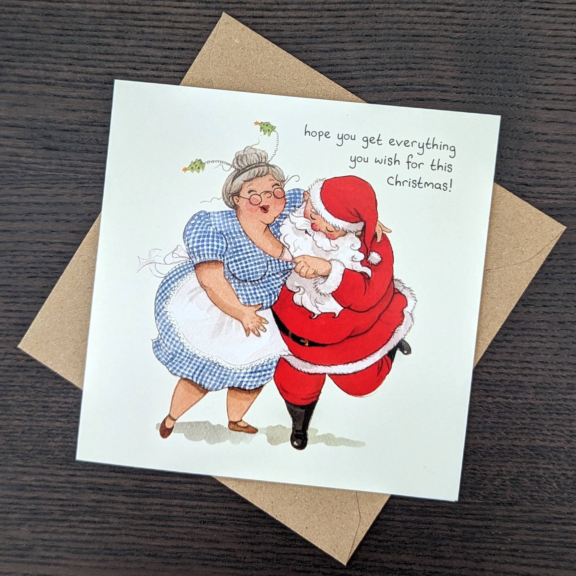 naughty santa xmas card