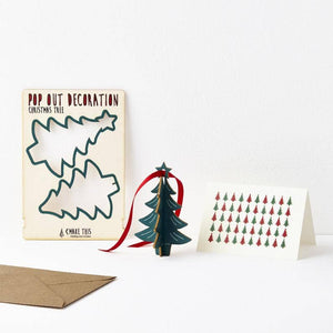 pop out xmas card in the form of christmas tree